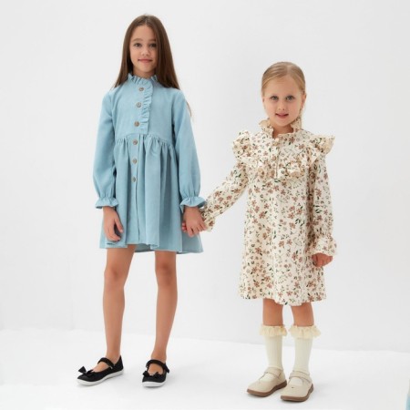 Платье для девочки MINAKU: Cotton collection цвет бежевый, р-р 92-6