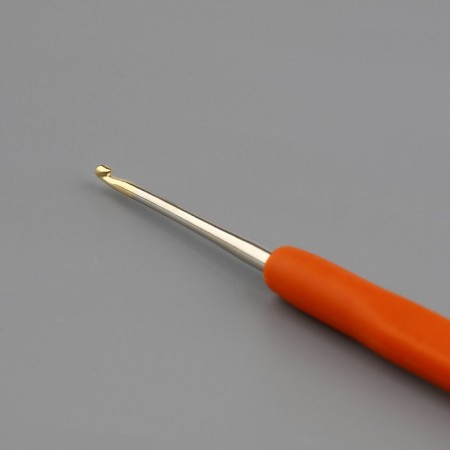 Knitting hook, with silicone handle, d = 1.5 mm, 13 cm, blue color-3