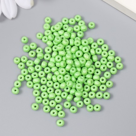 Glass beads 6/0 "green mint" 15 grams-1