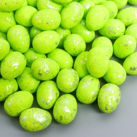 Easter decor "Egg - silver speck" set 100 pcs green 1.5x1.8 cm, 8x8x8 cm
