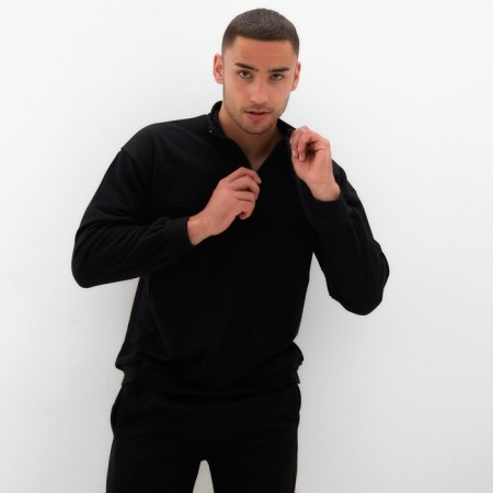 Jumper male minku: Casual Collection Man Black Black, Rr. 48-2