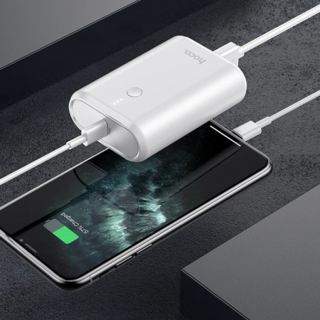 External battery Hoco Q3, 10,000 mAh, USB, USB-C, 3 A, PD 20W + Qc3.0, white-4