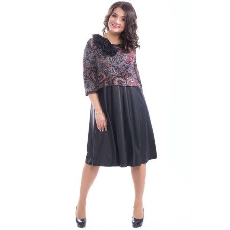 Female dress, size 56, black color-2