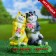 Garden figure "cats in love will be fine" 26cm