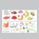 Sticker Plastic Interior color "Cute insects with leaves" set 2 sheets 30x90 cm