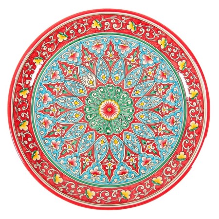 Largan Rishtan ceramics "Flowers", 37 cm, red-1
