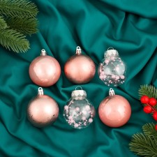 Set of balls plastic D-6 cm, 6 pcs 