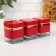 A set of glass cans for bulk products "Classic", 500 ml, 9.5 × 11.8 cm, 3 pcs, red red color