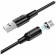 Cable Borofone BX41, microUSB - USB, magnetic, 2.4 A, 1 m, PVC braid, black