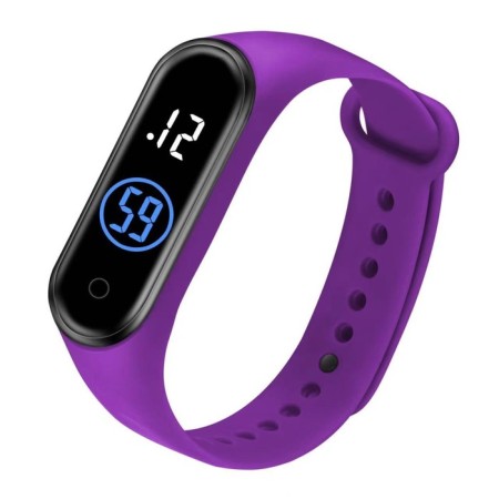 Watches electronic, silicone strap, purple