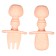 A set of children's cutlery, fork, spoon, color gently - pink