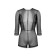 Erotic overalls Waname Preciosity with sleeves ¾ black (42-44)
