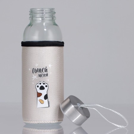 Water bottle in a “drink me” cover, 350 ml-2