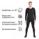 Male thermal underwear, size XS, 42-44, for height 165-170 cm, dark gray color