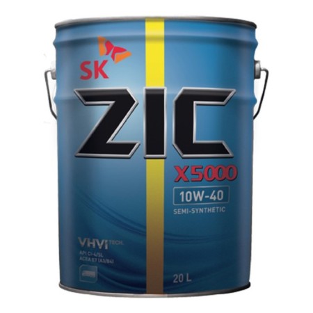 Motor oil zic X5000 10W-40, CI-4/SL, E7/E5/E3, semi-synthetic, 20 liters