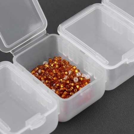 Organizer for storing trifles, with a suspension, 7 removable departments, 20.5 × 4.5 × 2 cm, the color is transparent-1