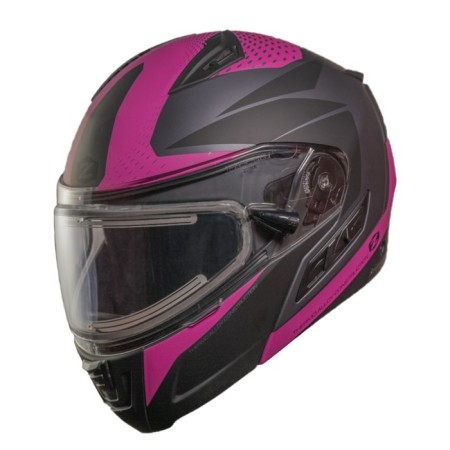 Snowmobile helmet Zox Condor Parkway, glass with electric heating, matte, size M, pink, black