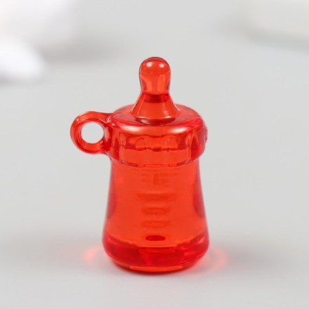 Decor for creativity plastic "Bottle" transparent color set of 20 g 1.7x1.7x3.4 cm-2