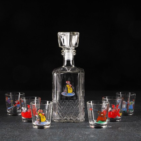 Set of drinking “jokes”, 7 items: Capherine 500 ml, piles 50 ml, 6 pcs