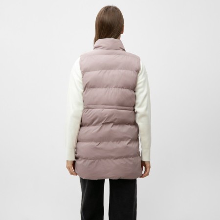 Warmed female vest, beige color, size 44-5
