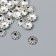 Decor hat for beads Metal "Flower of drops" silver G030B892 set 30 pcs 0.8x0.8 cm