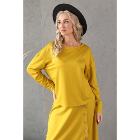 Female suit, size 46, mustard color-12
