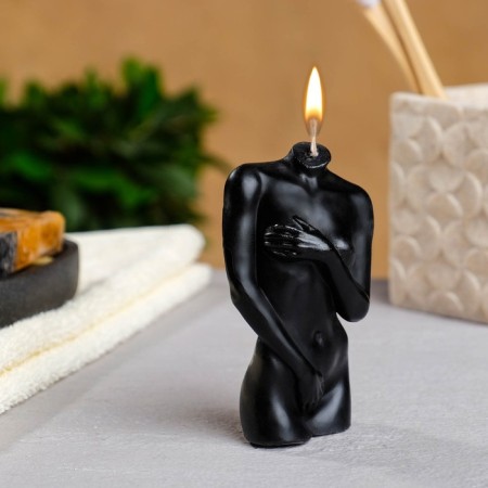 Figure candle "Women's Body No. 2" Black, 10cm