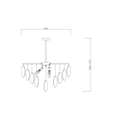 Chandelier 60W, 6he14, 71x65 cm, brass-1
