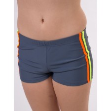 Bathing panties for boys, height 158-164 cm, graphite color, orange, yellow