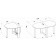 Folding table "SP-17", 916 (1574) × 674 × 740 mm, white color
