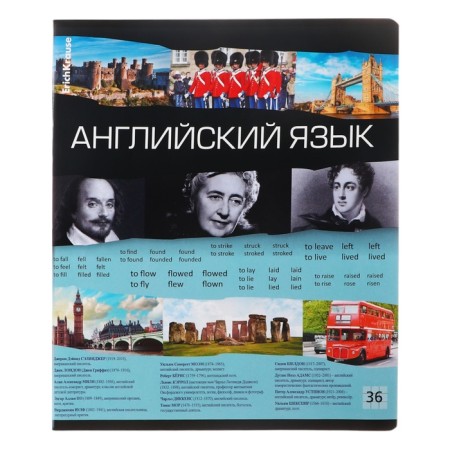 A set of subject notebooks 36 sheets, 12 pieces, Erichkrause "Timeline", coated cardboard, Blok OFSET 100%, information block-13