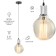Lamp E27 - 5H27, wire 1 m, color chromium