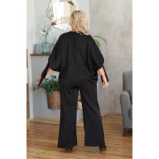 Female suit, size 48, black color