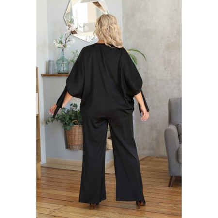 Female suit, size 48, black color