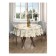 The tablecloth "Golden Snowflakes", Round, Saten, D = 150 cm
