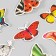 Butterflies cardboard "natural" set 12 pcs h = 4-10 cm