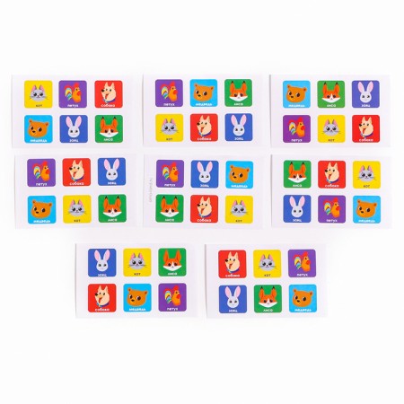 The puzzle is wooden. Repeat on the model "cute beasts", developing games for children-5