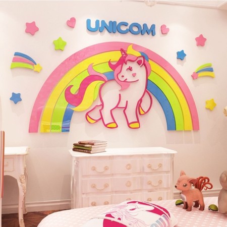 Interior stickers "unicorn", children's decor on the wall, panel 120 x 58 cm
