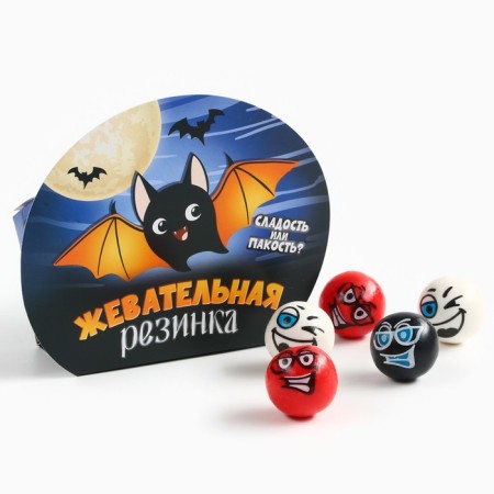 Halloween chewing gum in the box "Bat", 40 g