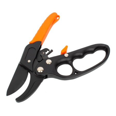 Contact secaterator, 11 "(28 cm), with a ratchet mechanism, plastic handles, a teleflone ​​blade-2
