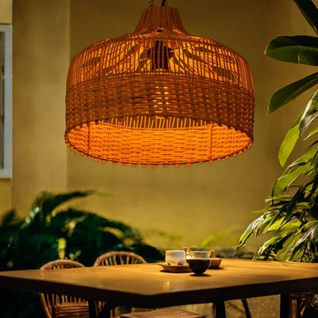 Ceiling Lamp from the rattan "Ju" 1x120W, E27, 42x42x32 cm-6