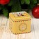 Casket Metal New Year's square "Snowman on ice" 6.7x7.5x7.5 cm