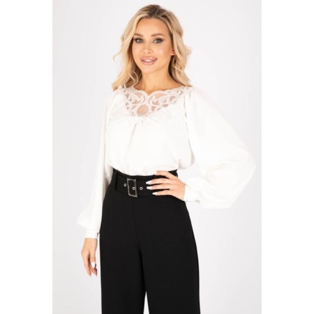 Female blouse, size 44, white color-4