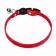 Soft cat collar with a bell, 30 x 1 cm, textiles, red