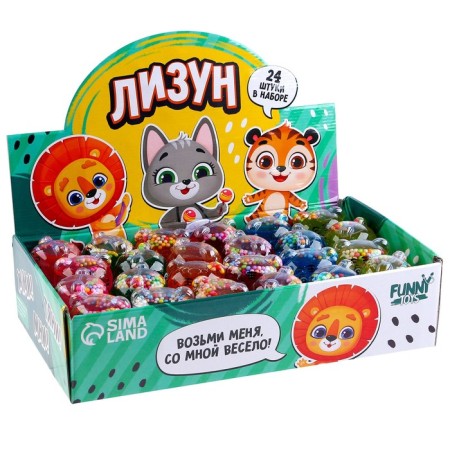 Lizun is a slime "Tigerok", Mix colors-3