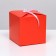 The box is folding, square, red, 12 x 12 x 12 cm,