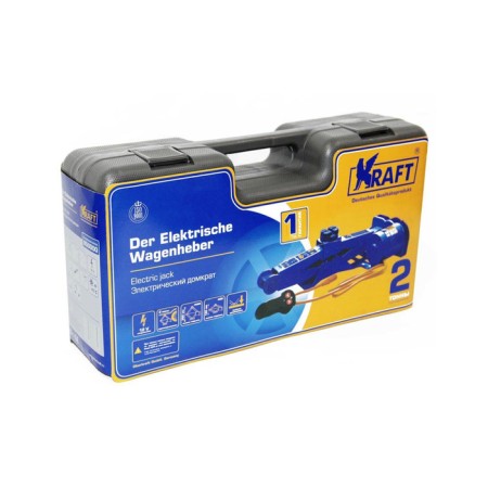 Rhombic jack Kraft KT850000, electric, 2 tons, 120-350 mm, case-2