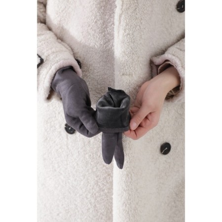Gloves, size 8, without insulation, gray color-2