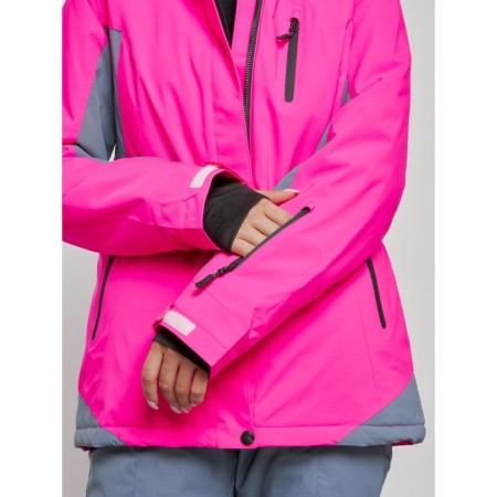Ski costume female winter, size 50, pink color-10