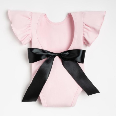 Bodi Kroshka I am "black bow", pink, r.22, height 62-68